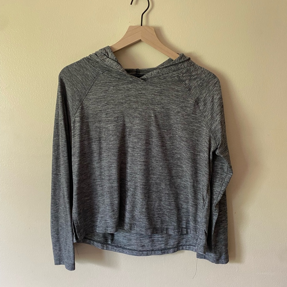 RBX Women’s Gray Hooded Long Sleeve Top